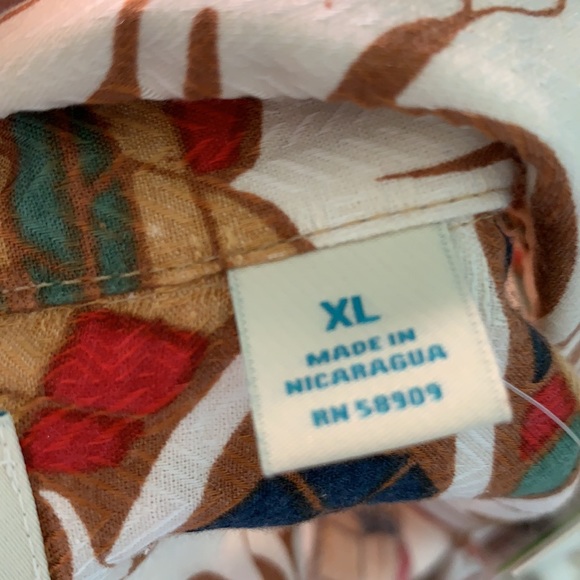 CARIBBEAN NWT MEN’S MULTICOLOR TROPICAL SHIRT XL - Picture 6 of 7